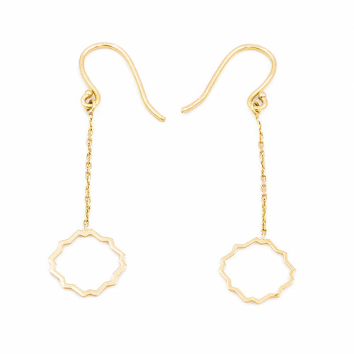 Boucles d'oreilles Transparence - Boucles d'oreilles pendantes en or jaune 18 carats 58 Facettes 578915RV