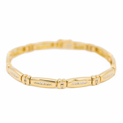 Bracelet Bracelet en or jaune et diamants 58 Facettes 2314034CN