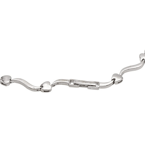 Collier Collier en or blanc 18 carats serti de diamants 58 Facettes 2363223CN