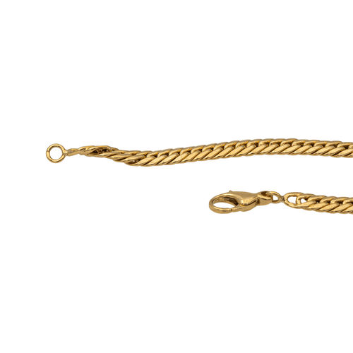 Collier Collier maille anglaise en or jaune 18 carats, émeraude et diamants 58 Facettes 2916931CN