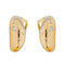 Boucles d'oreilles Fred - Boucles d'oreilles créoles Mouvementée en or jaune et diamants 58 Facettes 3010293CN