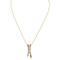 Collier Collier avec pendentif en or jaune et blanc 18 carats et diamants 58 Facettes 3073305CN