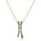 Collier Collier avec pendentif en or jaune et blanc 18 carats et diamants 58 Facettes 3073305CN