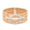 Bracelet Bracelet manchette jonc en or rose 18 carats serti de diamants 58 Facettes 3261271CN