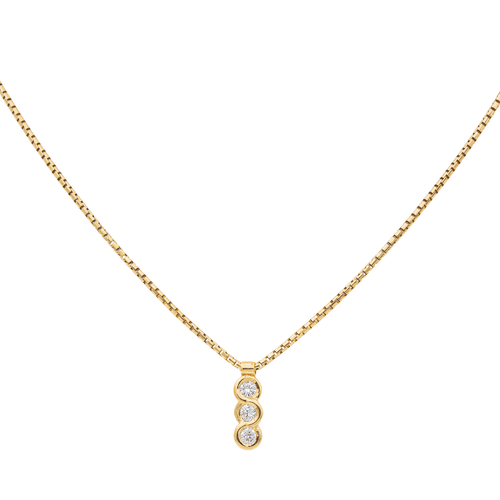 Collier Collier trilogie - Collier en or jaune 18 carats et diamants 58 Facettes 3164016CN
