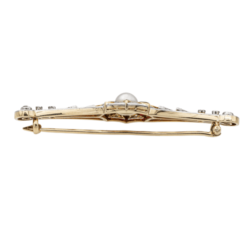 Broche Broche en or jaune, platine, perle mabé, rubis et diamants 58 Facettes 2947709CN