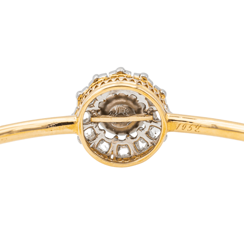 Bracelet Bracelet jonc - Perle de Tahiti et diamants en or jaune 58 Facettes 2833301CN
