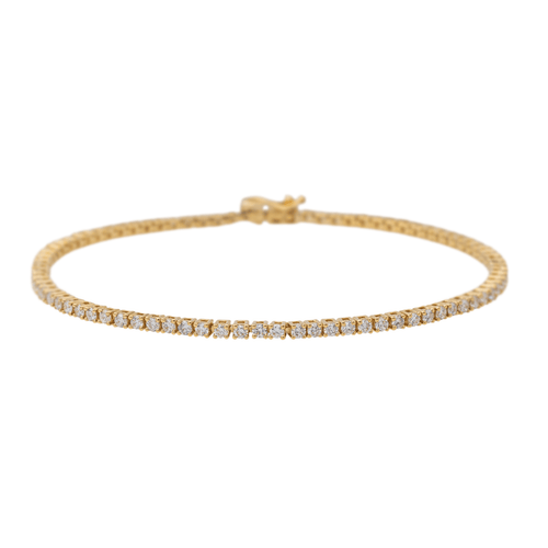 Bracelet Bracelet ligne en or jaune 18 carats et diamants 58 Facettes 3664468RV