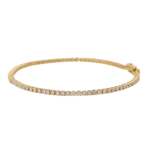 Bracelet Bracelet ligne en or jaune 18 carats et diamants 58 Facettes 3664468RV