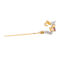 Broche Broche en or jaune 18 carats avec rubis et diamants 58 Facettes 3670083CN