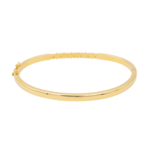 Bracelet Bracelet jonc en or jaune 18 carats serti de diamants 58 Facettes 3683017CN