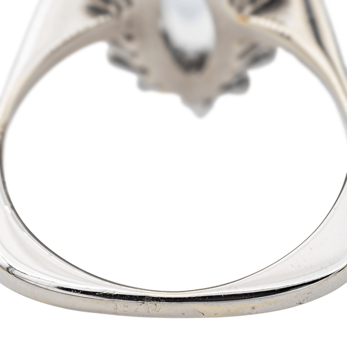 Bague 53 Bague marquise en or blanc, aigue-marine et diamants 58 Facettes 2905284CN
