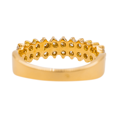 Bague 55 Bague en or rose 18 carats pavée de diamants 0,88 ct 58 Facettes 3485623CN