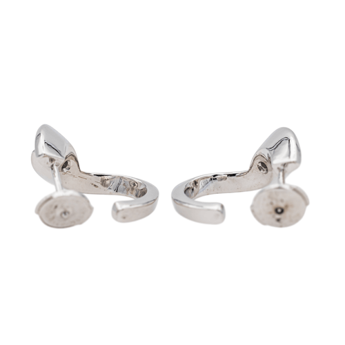 Boucles d'oreilles Boucles d’oreilles créoles - Or blanc 18 carats et diamants 58 Facettes 3837304RV