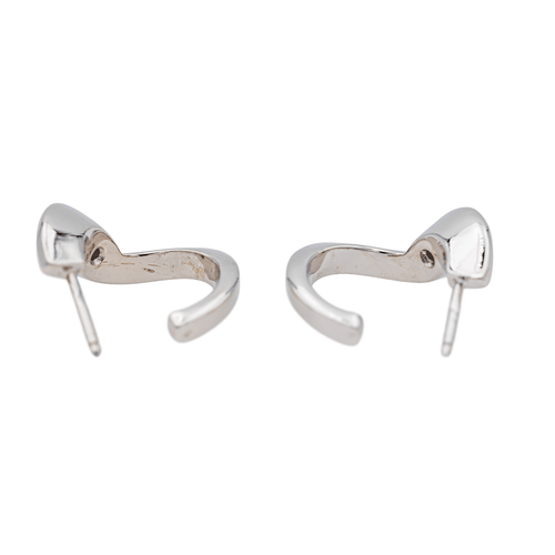 Boucles d'oreilles Boucles d’oreilles créoles - Or blanc 18 carats et diamants 58 Facettes 3837304RV