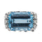 Bague 51 Bague en or blanc 18 carats avec aigue-marine et diamants 58 Facettes 3411144CN