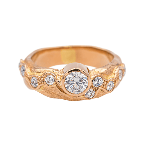 Bague 50 Bague en or rose 18 carats sertie de diamants 58 Facettes 3824008CN