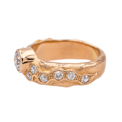 Bague 50 Bague en or rose 18 carats sertie de diamants 58 Facettes 3824008CN