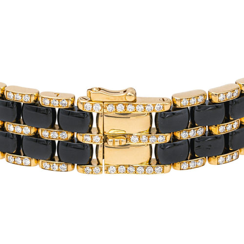 Bracelet Chanel Ultra - Bracelet en or rose 18 carats, céramique noire et diamants 58 Facettes 4125549RV