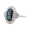 Bague 59 Pompadour - Bague Art déco en platine saphir et diamants 58 Facettes 4099640CN