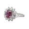 Bague 49 Bague Pompadour en or blanc 18 carats avec rubis et diamants 58 Facettes 3905084CN