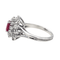 Bague 49 Bague Pompadour en or blanc 18 carats avec rubis et diamants 58 Facettes 3905084CN