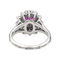 Bague 49 Bague Pompadour en or blanc 18 carats avec rubis et diamants 58 Facettes 3905084CN