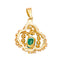 Pendentif Pendentif en or jaune 18 carats avec émeraude et diamants 58 Facettes 3944482CN