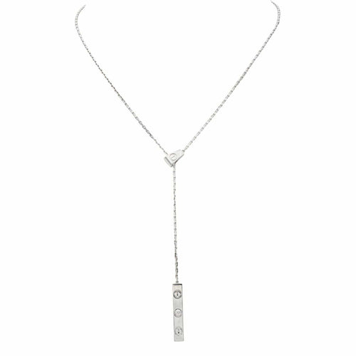 Collier Cartier Love - Collier négligé en or blanc et diamant 58 Facettes 4155735CN