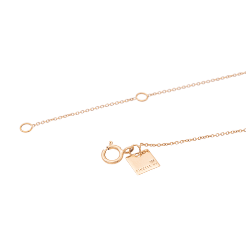 Collier Ginette NY - Collier "20" en or rose 18 carats 58 Facettes 2595548CN