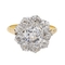 Bague 55 Bague marguerite en or jaune et platine avec diamants 58 Facettes 4084163CN