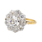Bague 55 Bague marguerite en or jaune et platine avec diamants 58 Facettes 4084163CN