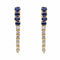 Boucles d'oreilles Boucles d’oreilles pendantes en or jaune avec saphirs et diamants 58 Facettes 4324641CN