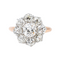 Bague 58 Bague marguerite en or rose et platine avec diamants taille ancienne 58 Facettes 3904858CN