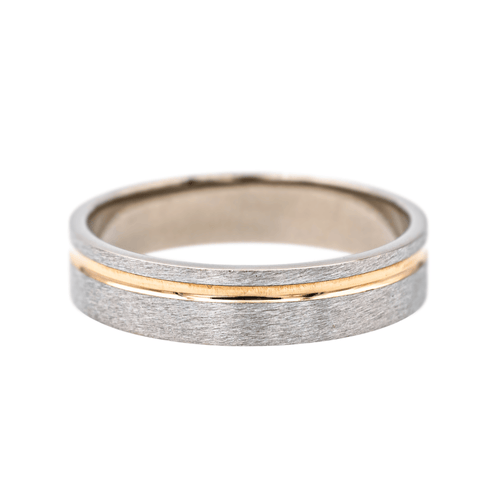 Bague 55 Guérin - Bague alliance en or blanc et or rose 18 carats 58 Facettes 4098638RV