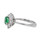 Bague 52.5 Bague pompadour en or blanc 18 carats, émeraude et diamants 58 Facettes 4289521RV