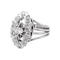 Bague 54 Bague marquise pompadour en or blanc 18 carats et diamants 58 Facettes 4261859RV