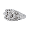 Bague 54 Bague pavée en platine et or blanc 18 carats avec diamants 58 Facettes 4261860RV