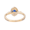 Bague 54 Bague en or blanc 18 carats avec saphir ovale et diamants 58 Facettes 3951663CN