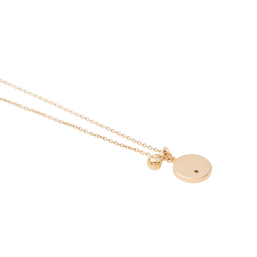 Collier Ginette NY - Collier pendentif Mini Ever Disc en or rose et diamant 58 Facettes 2682447CN