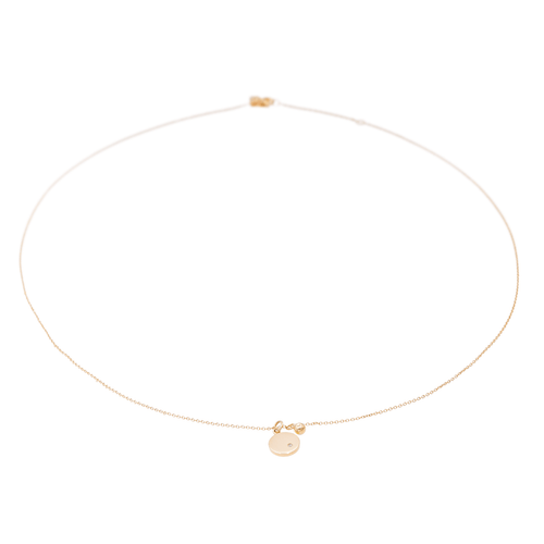 Collier Ginette NY - Collier pendentif Mini Ever Disc en or rose et diamant 58 Facettes 2682447CN