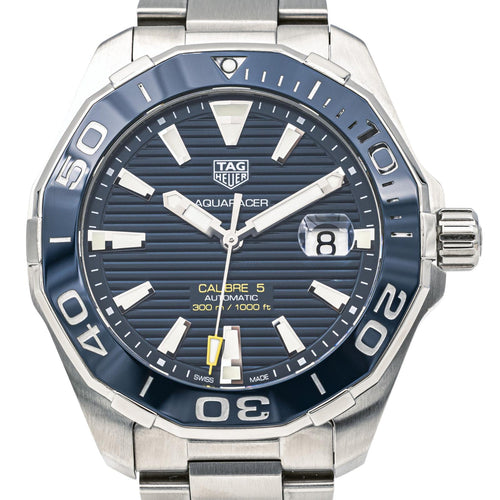 Montre TAG Heuer Aquaracer - Montre en acier calibre 5 cadran bleu 58 Facettes 4125741RV