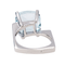 Bague 49 Bague solitaire en or blanc et aigue-marine 58 Facettes 4152530RV