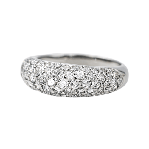 Bague 51 Bague en or blanc 18 carats pavée de diamants 58 Facettes 4298865CN