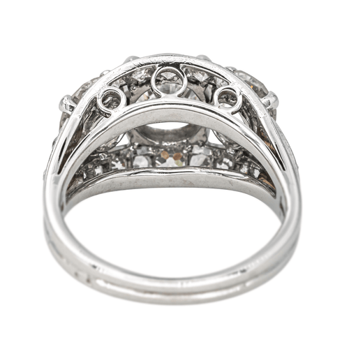 Bague 54 Art déco - Bague en platine, or blanc et diamants 58 Facettes 4387238CN