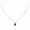 Collier Collier en or blanc 18 carats avec tanzanite et diamant 58 Facettes 4423605RV