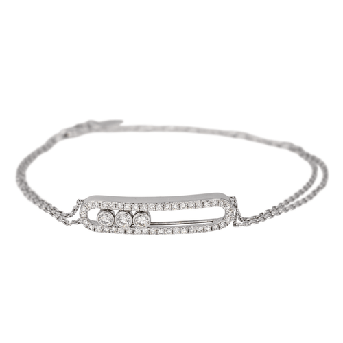 Bracelet Messika Move Classique - Bracelet en or blanc et diamants 58 Facettes 4565767RV