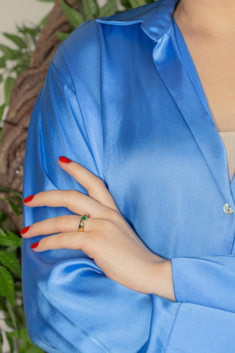 Bague 52 Bague Solitaire en or jaune émeraude 58 Facettes 4482533RV