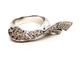 Bague 54 Bague vague en or blanc 18 carats sertie de diamants 58 Facettes 1523671CN