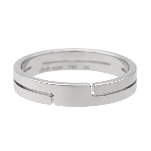 Bague 58 Dinh Van Seventies - Bague alliance en or blanc 58 Facettes 1649322CN